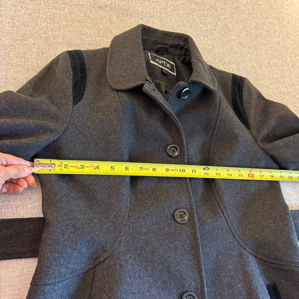 Apt 9 Women's Charcoal Gray Wool Blend Pea Coat - Picture 12 of 15
